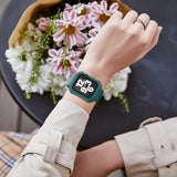 Dark Green TPU Apple Watch Strap + Case 墨綠塑膠 Apple 錶帶 + 保護殼 KCWATCH1199