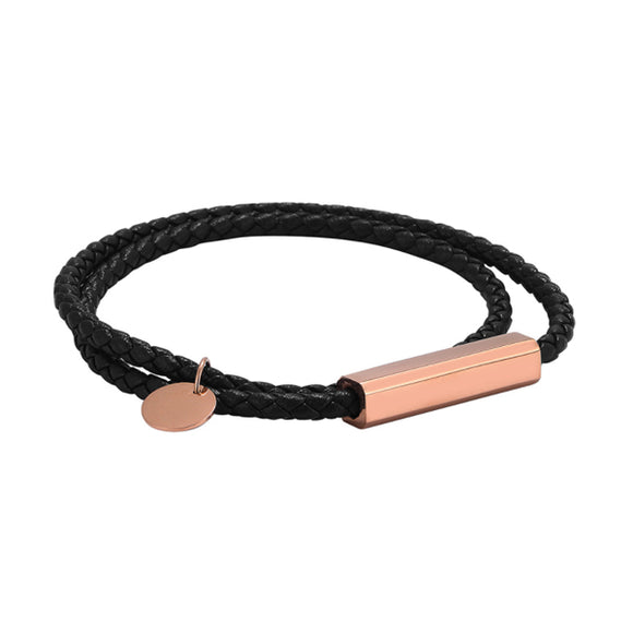 Faux Leather Magnetic Bracelet 人造皮革磁扣手鍊  (KJBR16019)