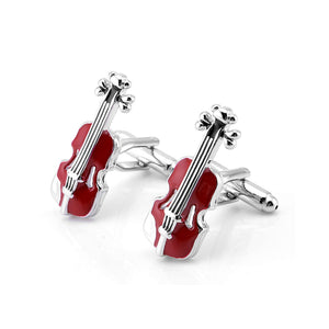 Red Violin Cufflinks 红色小提琴袖扣