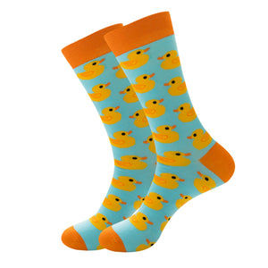 Yellow Duck Pattern Cozy Socks (EU39-EU45) 黃色小鴨圖案舒適襪子 (歐碼39-歐碼45)