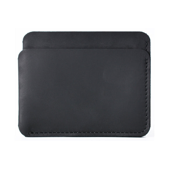 Black Grained Leather Card Holder 黑色真牛皮信用卡套 CH19024
