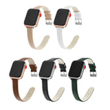 Black Genuine Leather Apple Watch Band (for small wrist) 黑色真皮Apple (適合小手腕) 錶帶 (KCWATCH1183)