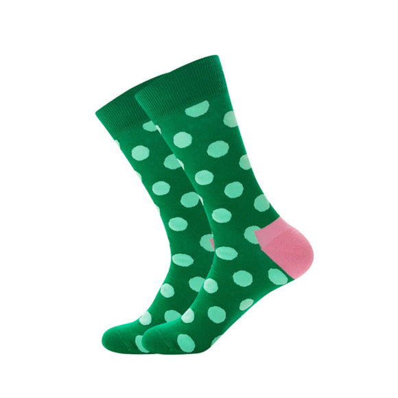 Green Dots Cozy Socks EU39-EU45) 綠色圓點舒適襪子 (歐碼39-歐碼45)