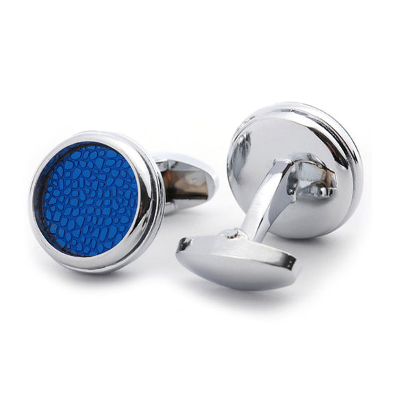 Blue Pattern Cufflinks 藍底花紋袖扣