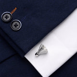 Silver Badminton Cufflinks  銀色羽毛球袖扣