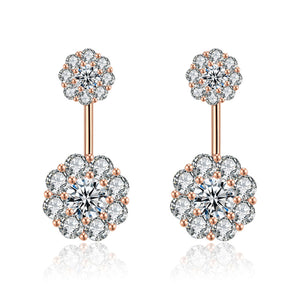 Austrian Crystal Twin Flower Earrings ** Free Gift ** 奧地利水晶雙生花耳環 ** 附送贈品 **