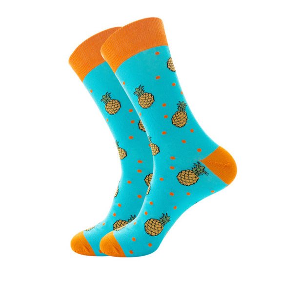 Sky Blue Pineapple Cozy Socks (EU39-EU45) 天藍色小菠蘿舒適襪子 (歐碼39-歐碼45)