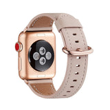 Pink Genuine Leather Apple Watch Band 粉色真皮Apple 錶帶