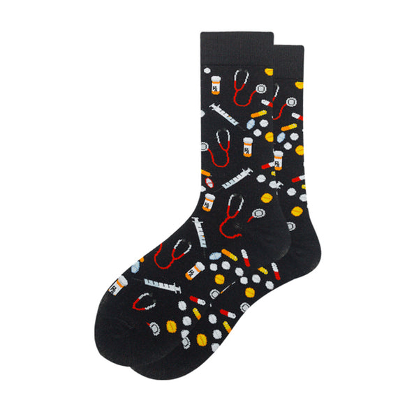 Pill Pattern Cozy Socks (EU38-EU45) 藥丸圖案舒適襪子 (歐碼38-歐碼45)