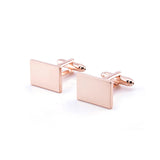 Rose Gold Rectangular Cufflinks ** Free Gift ** 玫瑰金長方形袖扣 ** 附送贈品 **