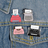Retro Typewriter Enamel Pins 復古打字機徽章 / 別針 / 胸針