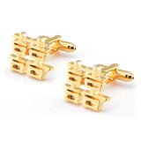 Chinese Traditional Gold Color Wedding Word Cufflinks 中國特色囍字金色袖扣