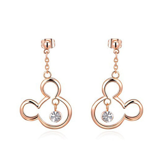 Rose Gold Mickey Shape Earrings 玫瑰金米奇形狀耳環