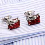 Red Crystal Wings Cufflinks 紅水晶天使之翼袖扣