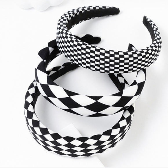 Checkerboard Pattern Headband 棋盤圖案頭箍