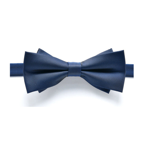 French Style Blue Double Layer Bow Tie 法式藍色雙層領結 KCBT2054