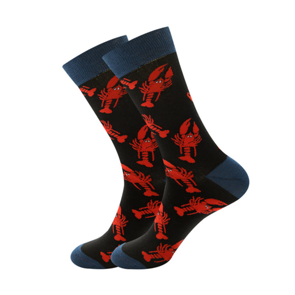 Lobster Pattern Cozy Socks (EU38-EU45) 龍蝦圖案舒適襪子 (歐碼38-歐碼45)