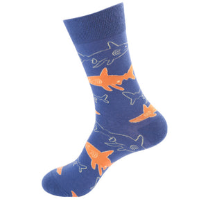 Shark Pattern Cozy Socks (One Size) 鯊魚圖案舒適襪子 (均碼)