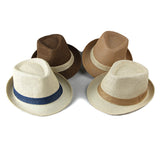 Brown British Jazz Straw Hat 咖啡色英倫爵士草編帽 (KCHT2177)