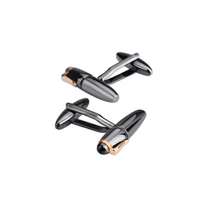 Black Roller Pen Men Cufflinks ** Free Gift ** 黑色鋼筆袖扣 ** 附送贈品 **