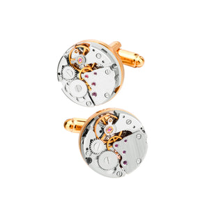 Gold Mechanical Watch Cufflinks 金色機械機芯手錶袖扣