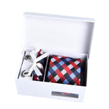 Tie, Pocket Square, Cufflinks, Tie Clip 4 Pieces Gift Set 領帶口袋巾袖扣領帶夾4件套裝 (KCBT2065)
