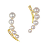 Asymmetric Faux Pearl Earrings 不對稱人造珍珠耳環 KJEA20112