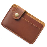 Brown Grained Leather Card Holder 棕色真牛皮信用卡套 CH19020