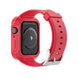 Red TPU Apple Watch Strap + Case 紅色塑膠 Apple 錶帶 + 保護殼 KCWATCH1200