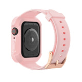 Pink TPU Apple Watch Strap + Case 粉色塑膠Apple 錶帶 + 保護殼 KCWATCH1201