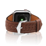 Brown Leather Woven Apple Watch Band 棕色真皮編織 Apple 錶帶 KCWATCH1204