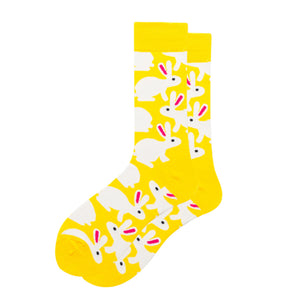 White Rabbit Pattern Cozy Socks (EU38-EU45) 白兔圖案舒適襪 (EU38-EU45)