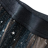Gradient Star Sequined Mesh Maxi Skirt 漸變色星星亮片網紗半身長裙 (KCCLSP2116)