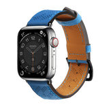 Blue Leather Apple Watch Band 藍色真皮 Apple 錶帶 KCWATCH1212