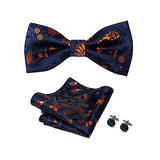 Tie, Pocket Square, Cufflinks, Bow Tie 4 Pieces Gift Set 領帶口袋巾袖扣領結4件套裝 (KCBT2213)