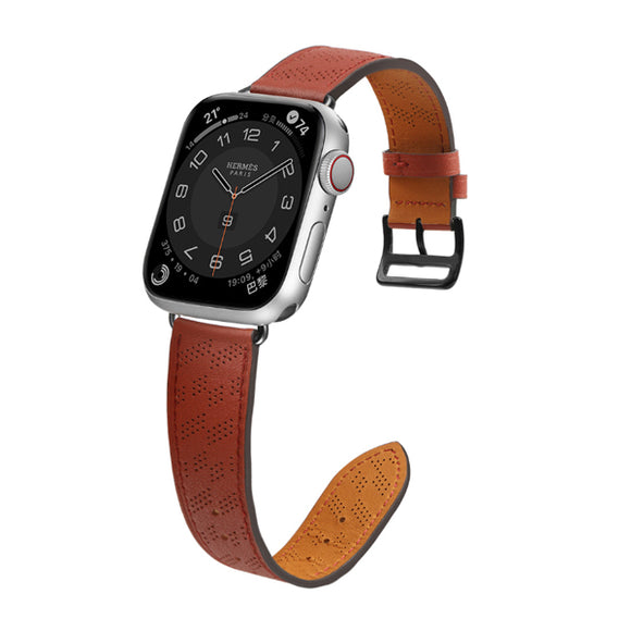Brown Leather Apple Watch Band 棕色真皮 Apple 錶帶 KCWATCH1215