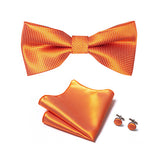 Tie, Pocket Square, Cufflinks, Bow Tie 4 Pieces Gift Set 領帶口袋巾袖扣領結4件套裝 (KCBT2215)