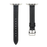 Black Genuine Leather Apple Watch Band (for small wrist) 黑色真皮Apple (適合小手腕) 錶帶 KCWATCH1216