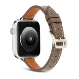 Brown Genuine Leather Apple Watch Band (for small wrist) 棕色真皮Apple (適合小手腕) 錶帶 KCWATCH1218