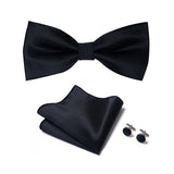 Tie, Pocket Square, Cufflinks, Bow Tie 4 Pieces Gift Set 領帶口袋巾袖扣領結4件套裝 (KCBT2218)