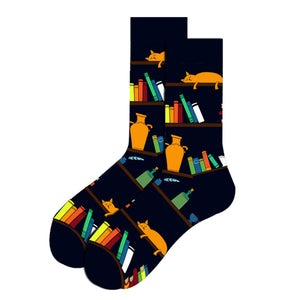 Bookshelf Pattern Cozy Socks (EU38-EU45) 書架圖案舒適襪 (EU38-EU45)