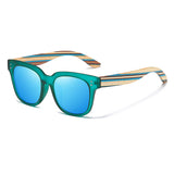 Wooden Color Frame Polarized Sunglasses 木制彩木框偏光太陽眼鏡 (KCSG2121a)
