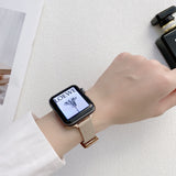 Apricot Genuine Leather Apple Watch Band (for small wrist) 杏色真皮Apple (適合小手腕) 錶帶 KCWATCH1221