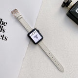 Beige Leather Apple Watch Band (for small wrist) 米白色真皮Apple  (適合小手腕) 錶帶 KCWATCH1223