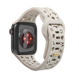 Light Grey Alphabet Pattern Silicone Apple Watch Band 淺灰色英文字母圖案矽膠 Apple 錶帶 KCWATCH1224