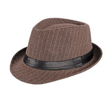 Brown British Stripe Jazz Hat 咖啡色英倫條紋爵士帽 (KCHT2228)