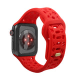 Red Alphabet Pattern Silicone Apple Watch Band 紅色英文字母圖案矽膠 Apple 錶帶 KCWATCH1229