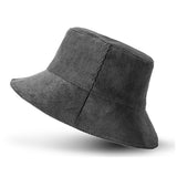 Black Japanese Corduroy Warm Bucket Hat 黑色日系燈芯絨保暖漁夫帽 KCHT2233