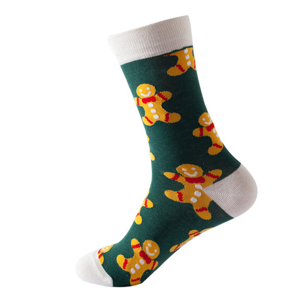 Ginger Bread Pattern Cozy Socks (One Size) 薑餅圖案舒適襪子 (均碼)