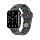 Dark Grey Alphabet Pattern Silicone Apple Watch Band 深灰色英文字母圖案矽膠 Apple 錶帶 KCWATCH1233